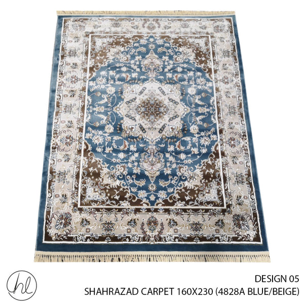 SHAHRAZAD CARPET (160X230) (DESIGN 05) (BLUE/BEIGE)