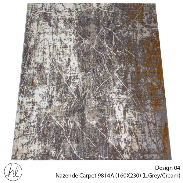 Nazende Carpet (160X230) (Design 04) (Light Grey/Cream)