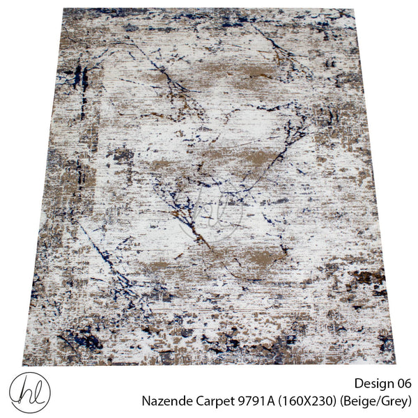 Nazende Carpet (160X230) (Design 06) (Beige/Grey)