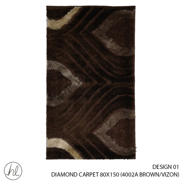 DIAMOND CARPET (80X150) (DESIGN 01) (BROWN/VIZON)