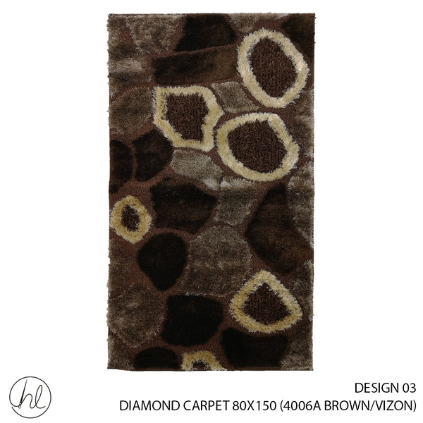 DIAMOND CARPET (80X150) (DESIGN 03) (BROWN/VIZON)