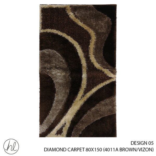 DIAMOND CARPET (80X150) (DESIGN 05) (BROWN/VIZON)