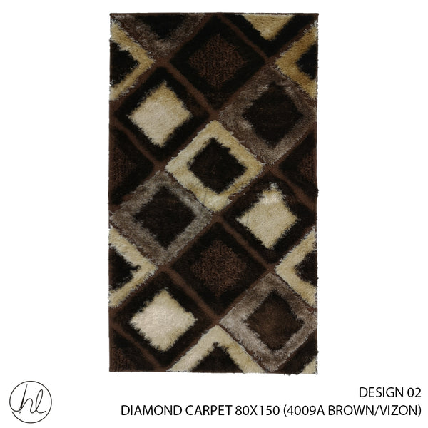 DIAMOND CARPET (80X150) (DESIGN 02) (BROWN/VIZON)