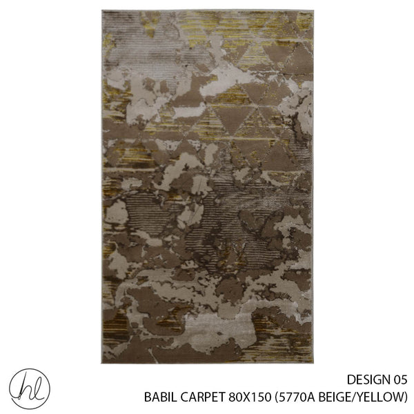 BABIL CARPET (80X150) (DESIGN 05) (BEIGE/YELLOW)