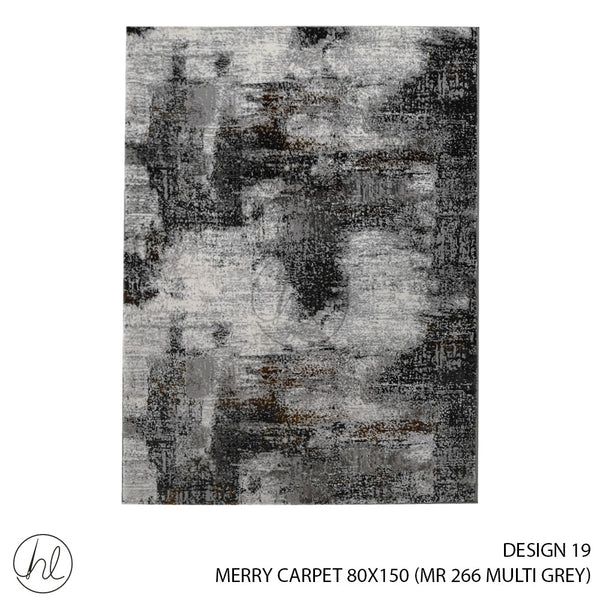 MERRY CARPET (80X150) (DESIGN 19) (MULTI GREY)