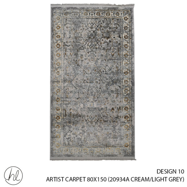 ARTIST CARPET (80X150) (DESIGN 10) (CREAM/LIGHT GREY)