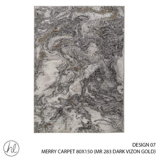 MERRY CARPET (80X150) (DESIGN 07) (DARK VIZON GOLD)