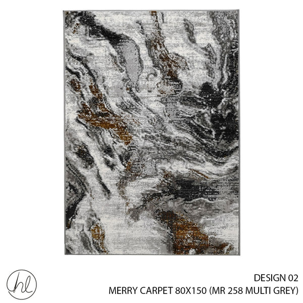 MERRY CARPET (80X150) (DESIGN 02) (MULTI GREY)