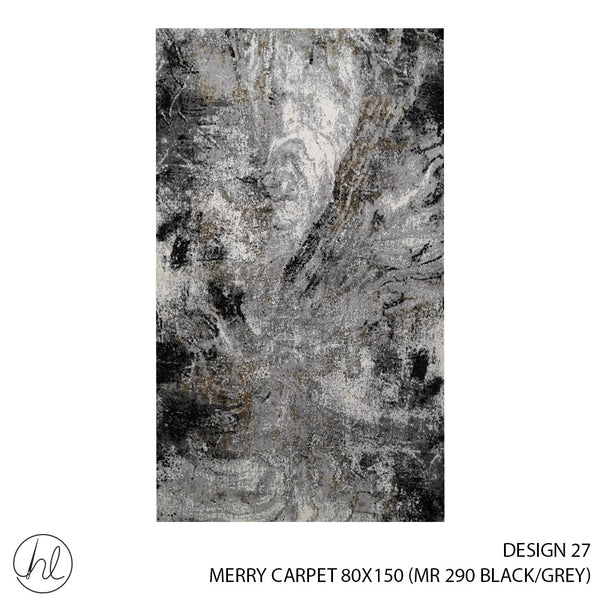 MERRY CARPET (80X150) (DESIGN 27) (BLACK/GREY)