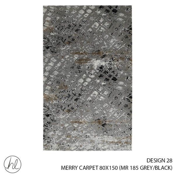 MERRY CARPET (80X150) (DESIGN 28) (BLACK/GREY)