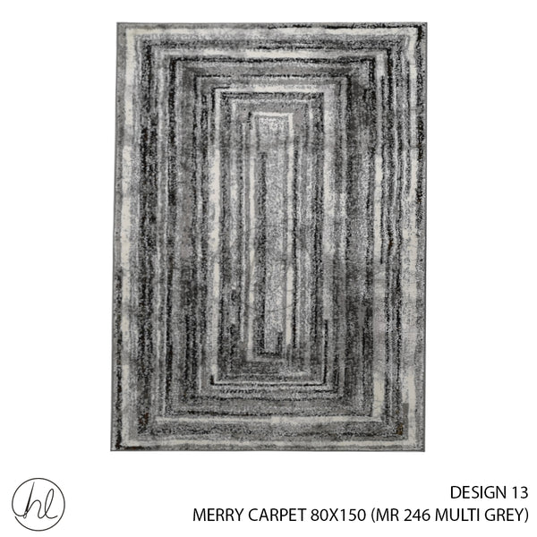 MERRY CARPET (80X150) (DESIGN 13) (MULTI GREY)