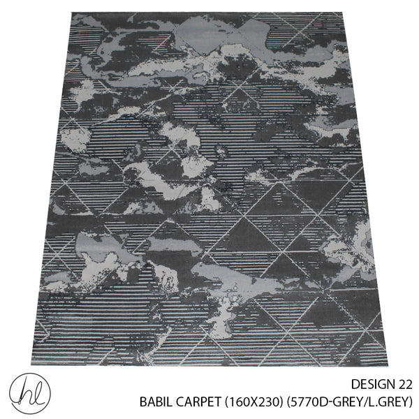 BABIL CARPET (160X230) (DESIGN 22) (GREY/LIGHT GREY)