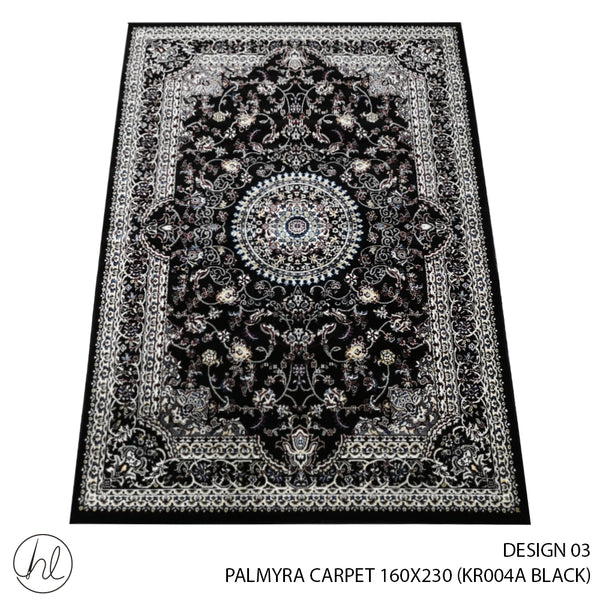 PALMYRA CARPET (160X230) (DESIGN 03) (BLACK)