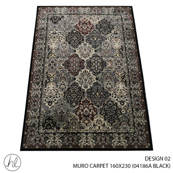 MURO CARPET 160X230 (DESIGN 02) (BLACK)