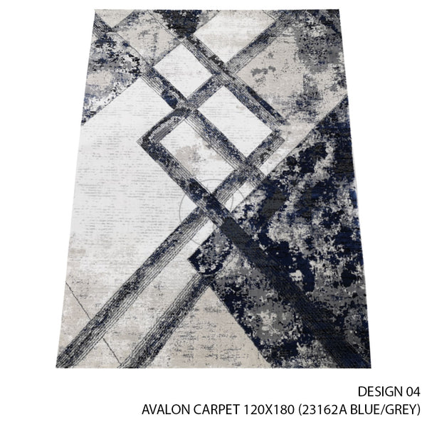 AVALON CARPET (120X180) (DESIGN 01) (BLUE/GREY)