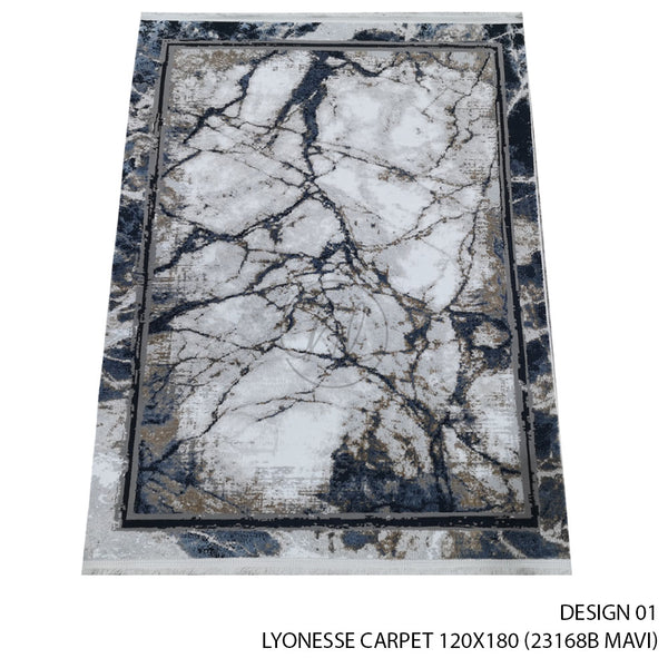 LYONESSE CARPET (120X180) (DESIGN 01) (MAVI)