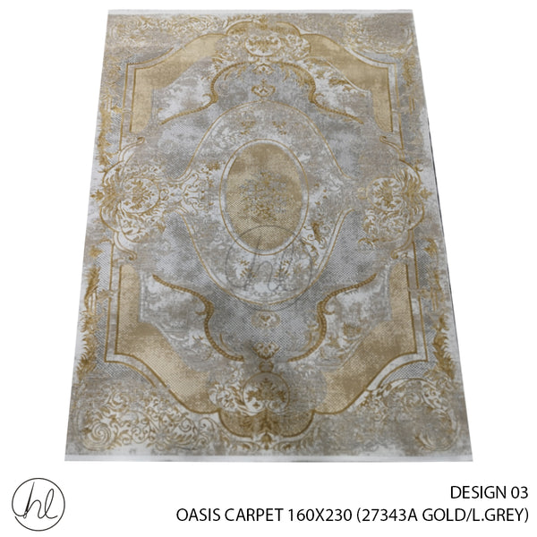 OASIS CARPET (160X230) (DESIGN 03) (GOLD/L.GREY)