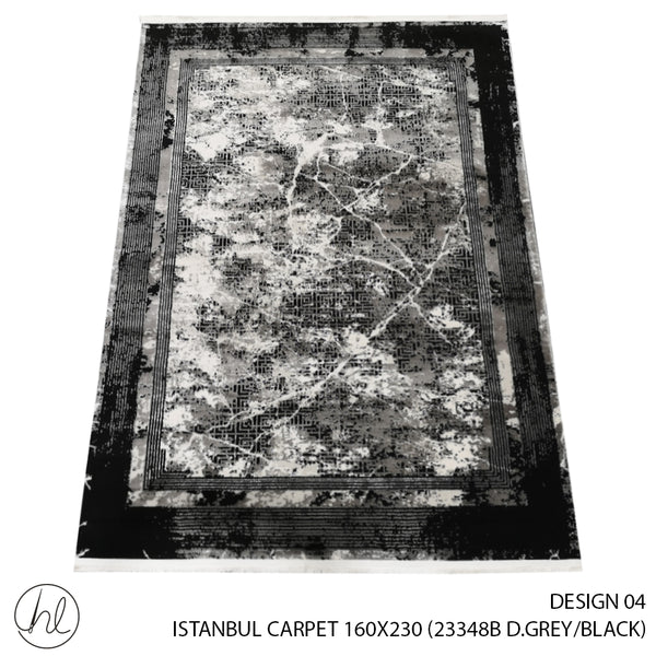 ISTANBUL CARPET 160X230 (DESIGN 04) (DARK GREY/BLACK)