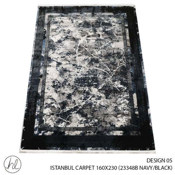 ISTANBUL CARPET 160X230 (DESIGN 05) (NAVY/BLACK)