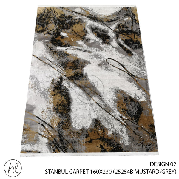 ISTANBUL CARPET 160X230 (DESIGN 02) (MUSTARD/GREY)