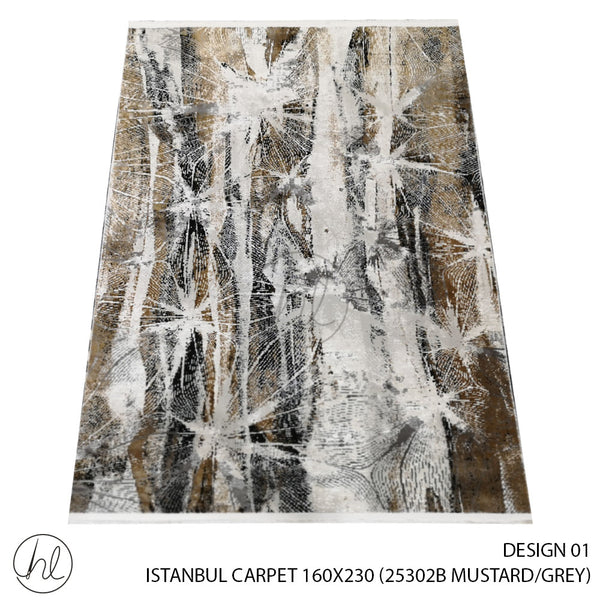 ISTANBUL CARPET 160X230 (DESIGN 01) (MUSTARD/GREY)