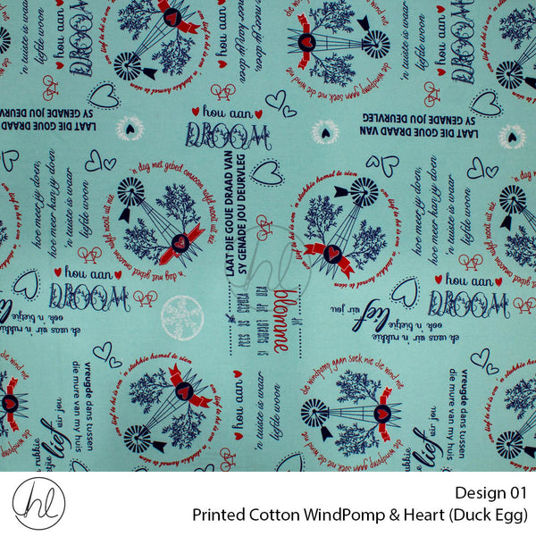 Prt Cotton WindPomp & Heart