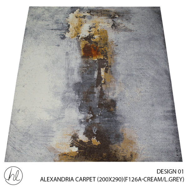 ALEXANDRIA CARPET (200X290) (DESIGN 01) (CREAM/L.GREY)