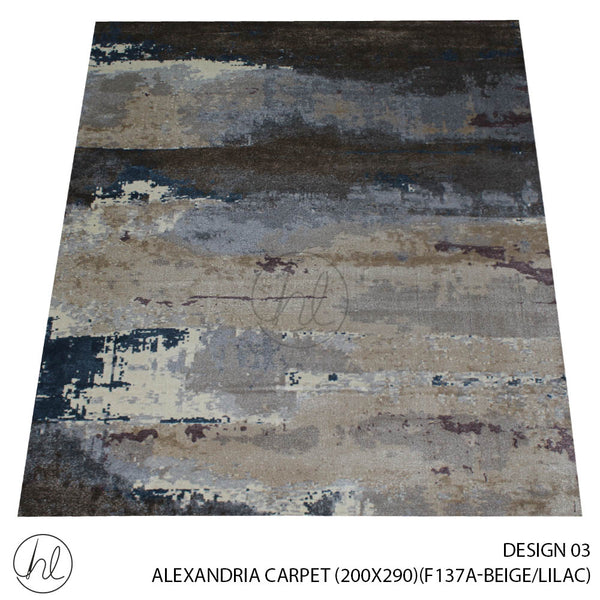 ALEXANDRIA CARPET (200X290) (DESIGN 03) (BEIGE/LILAC)