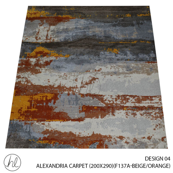 ALEXANDRIA CARPET (200X290) (DESIGN 04) (BEIGE/ORANGE)