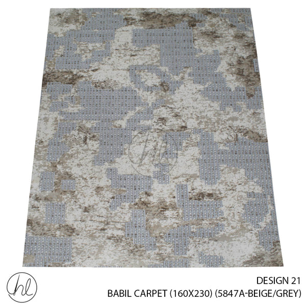 BABIL CARPET (160X230) (DESIGN 21) (GREY/YELLOW)