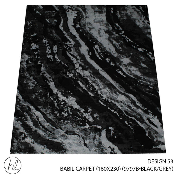 BABIL CARPET (160X230) (DESIGN 53) (BLACK/GREY)