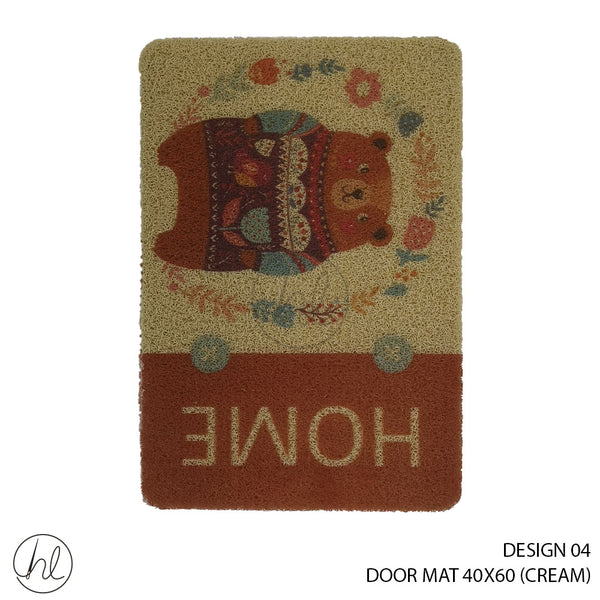 DOOR MAT (40X60) (DESIGN 04) (CREAM)