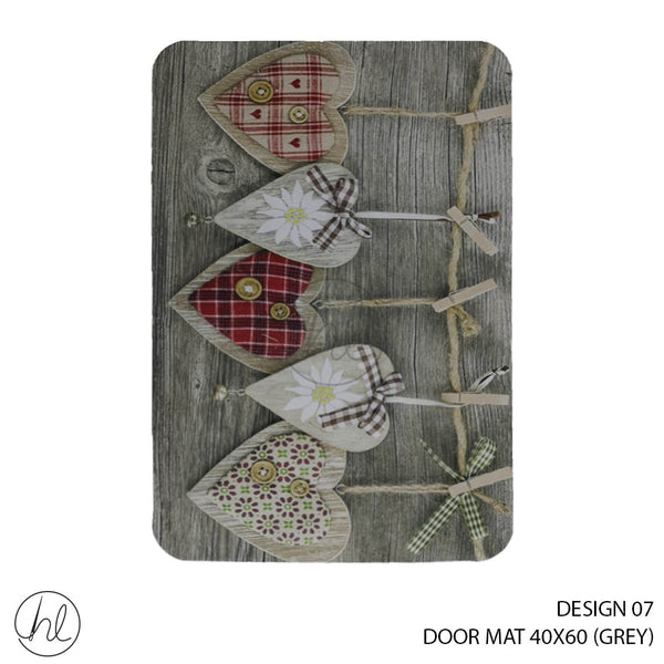 DOOR MAT (40X60) (DESIGN 07) (GREY)