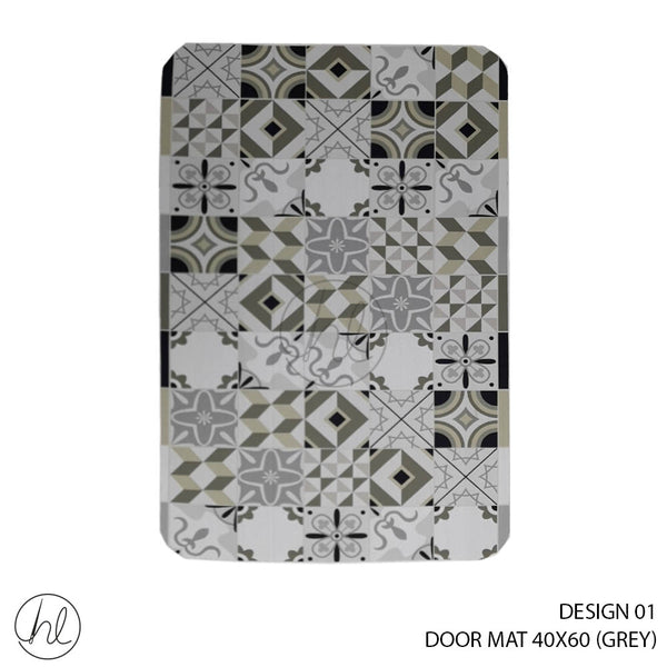 DOOR MAT (40X60) (DESIGN 01) (GREY)