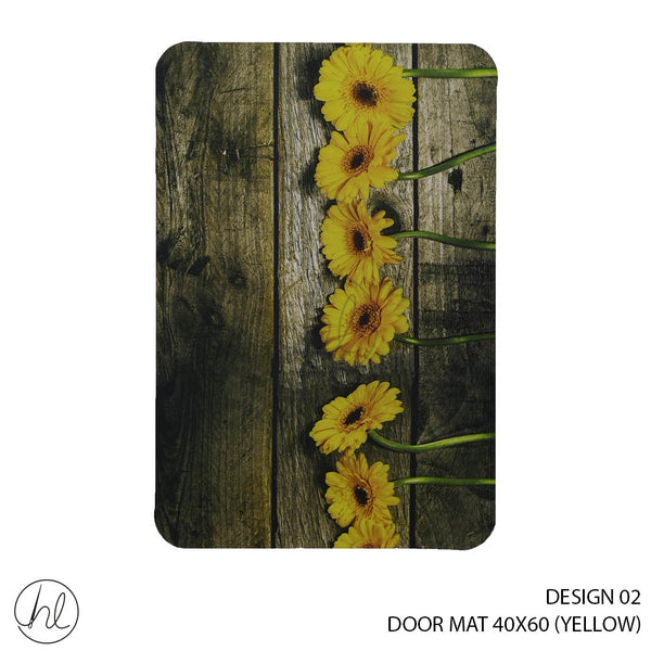 DOOR MAT (40X60) (DESIGN 02) (YELLOW)