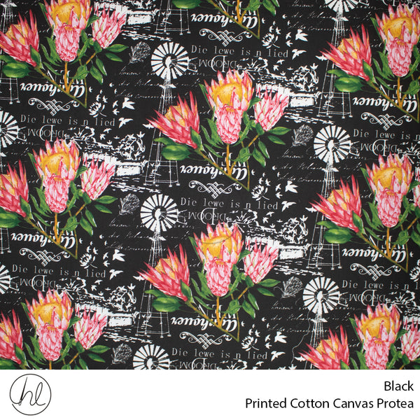 C/D Cotton Prt Canvas Protea