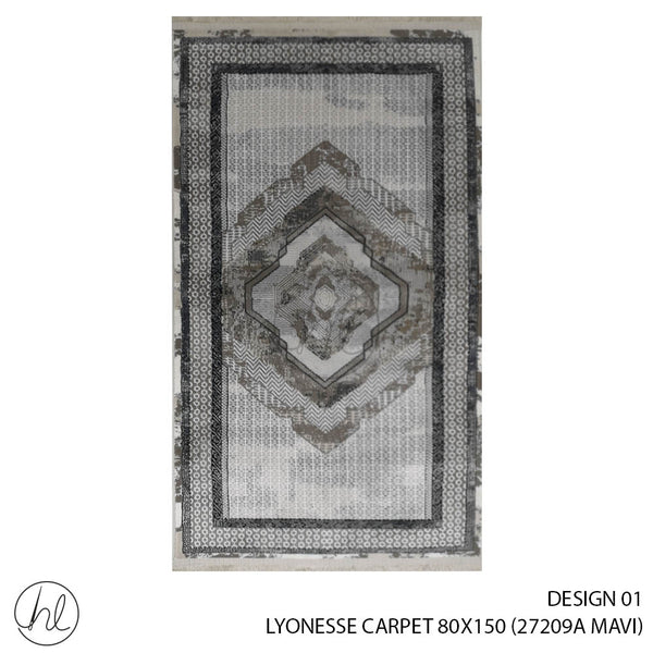 LYONESSE CARPET (80X150) (DESIGN 01) (MAVI)