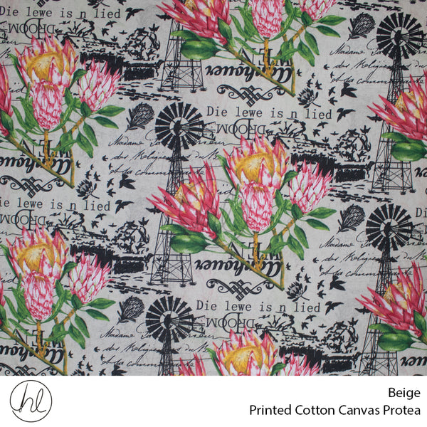 C/D Cotton Canvas Prt Afrikaans