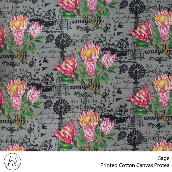 C/D Cotton Canvas Prt Afrikaans