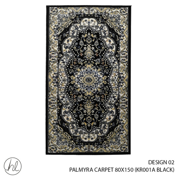 PALMYRA CARPET (80X150) (DESIGN 02) (BLACK)