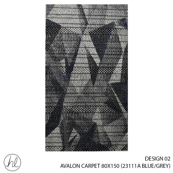 AVALON CARPET (80X150) (DESIGN 02) (BLUE/GREY)