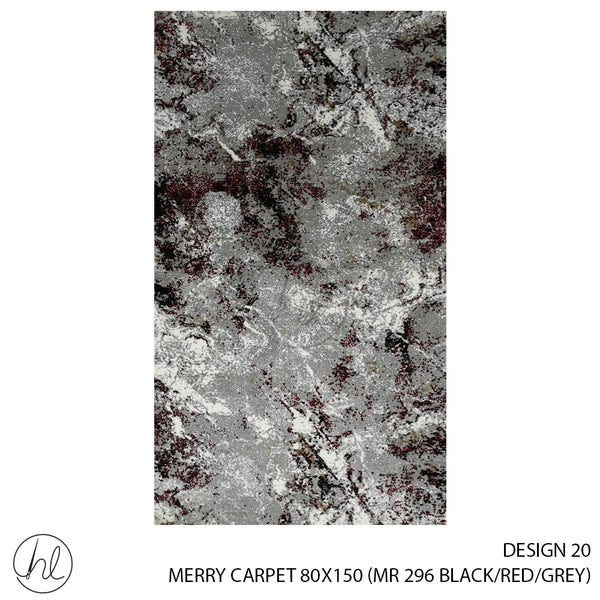 MERRY CARPET (80X150) (DESIGN 20) (BLACK/RED/GREY)