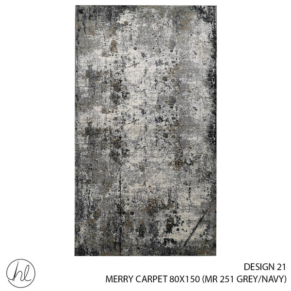 MERRY CARPET (80X150) (DESIGN 21) (GREY/NAVY)