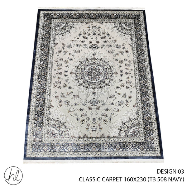 CLASSIC CARPET (160X230) (DESIGN 03) (NAVY)