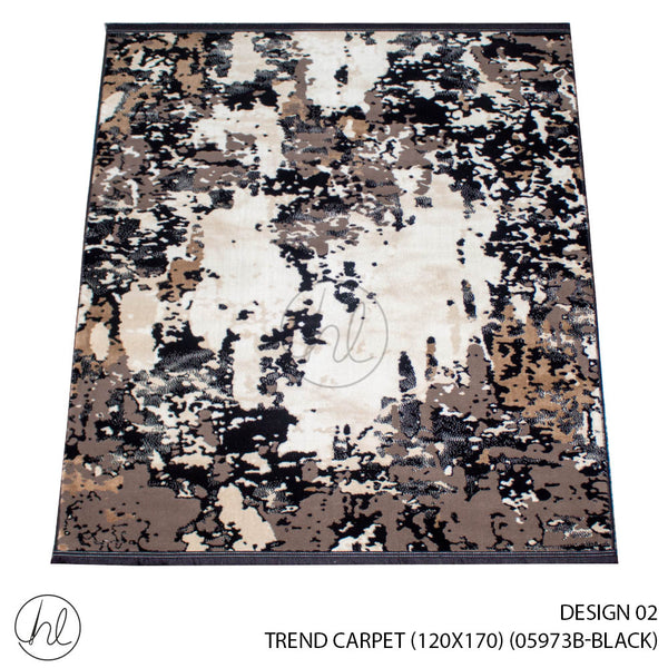 TREND CARPET (120X170) (DESIGN 02) (BLACK)