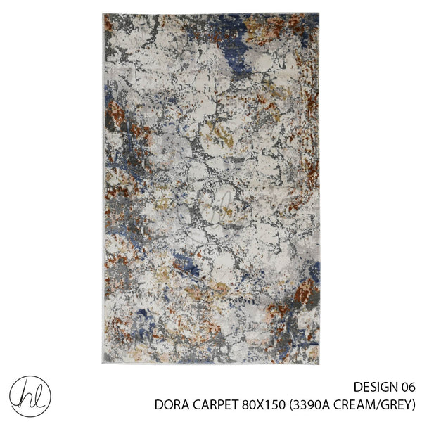 DORA CARPET (80X140) (DESIGN 06) (CREAM/GREY)