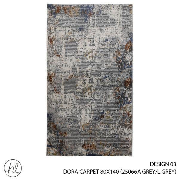 DORA CARPET (80X140) (DESIGN 03) (GREY/L.GREY)