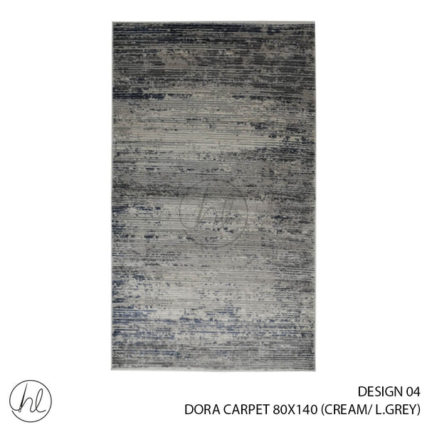 DORA CARPET (80X140) (DESIGN 04) (CREAM/LIGHT GREY)
