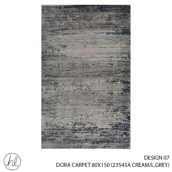DORA CARPET (80X140) (DESIGN 07) (CREAM/LIGHT GREY)