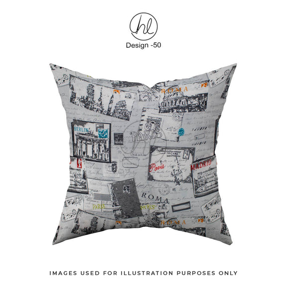 Printed Polyester Sheeting (240cm) (Paris) (Black/White) Habby And Lace